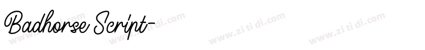 Badhorse Script字体转换 Badhorse Script字体转换